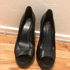 Cole Haan open toe pumps